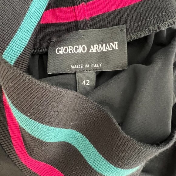 Giorgio Armani black color stripped detail blouse size 42 - Picture 5 of 6
